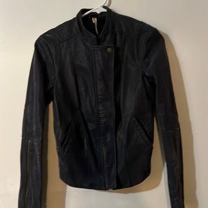 Free People Suede Navy Blue Jacket